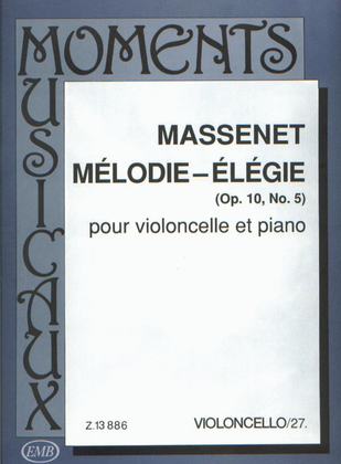 Book cover for Melodie - Elegie op. 10, No.5