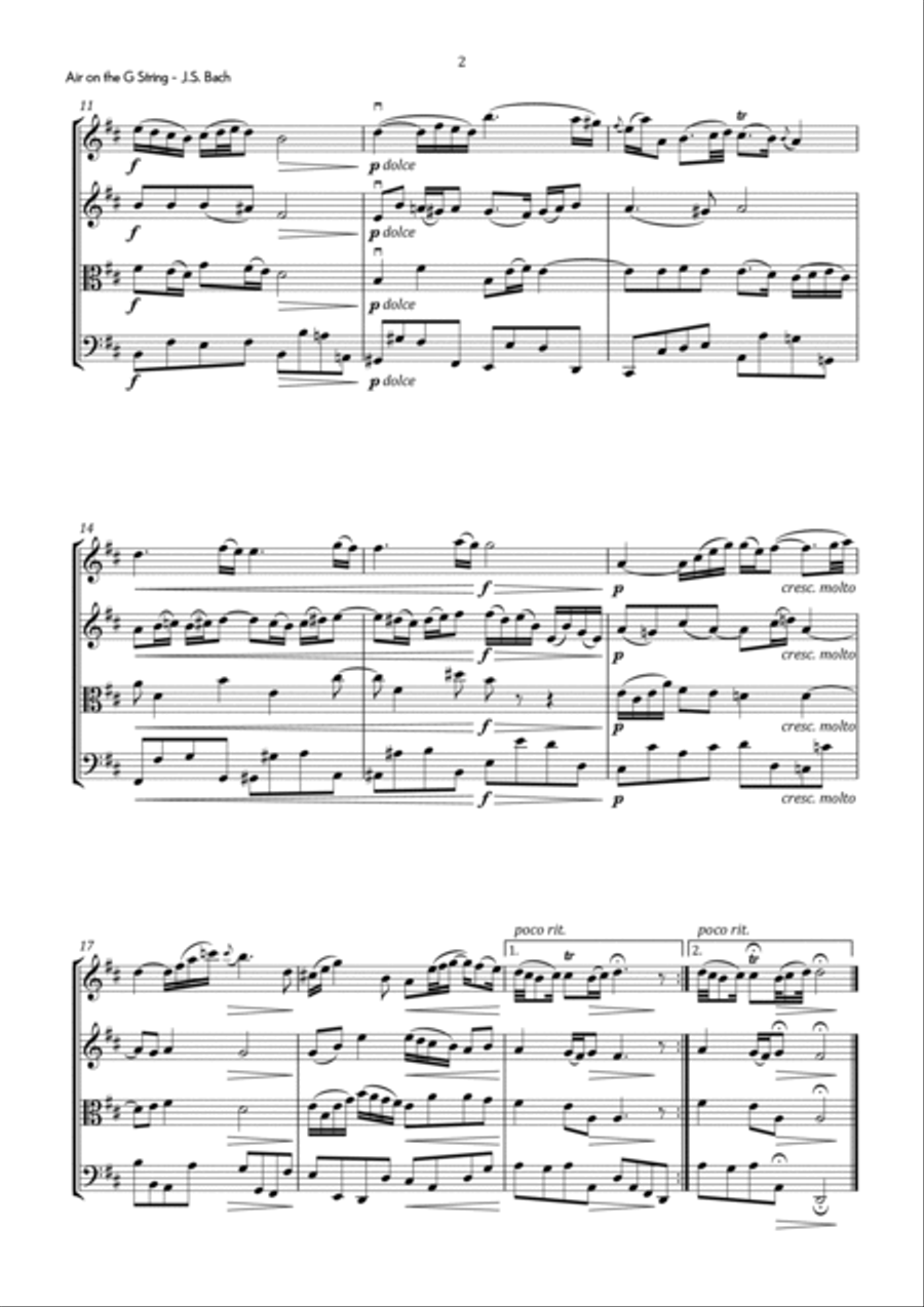 J.S. Bach - Air in the G String in D Major - Intermediate image number null
