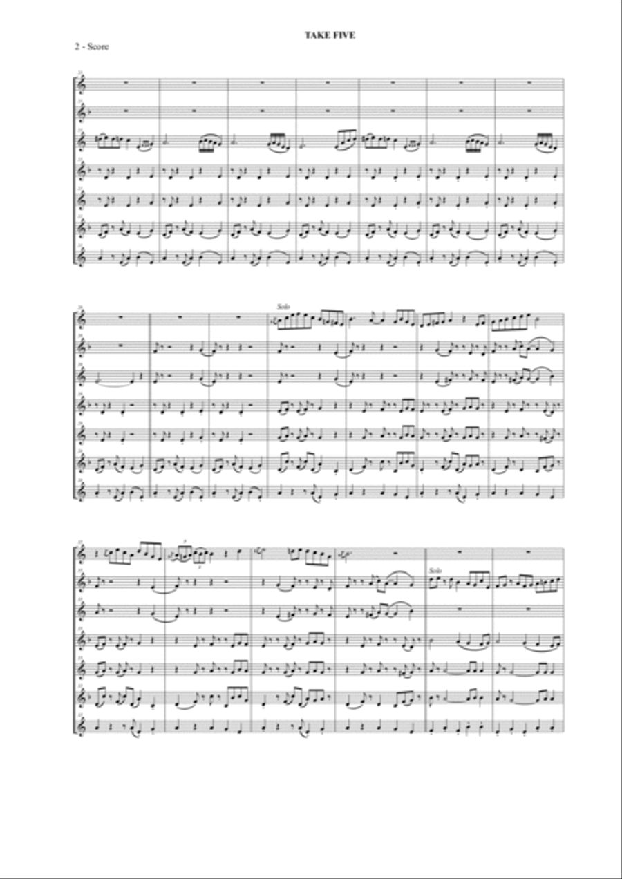 Take Five Small Ensemble scores gallery preview page 5