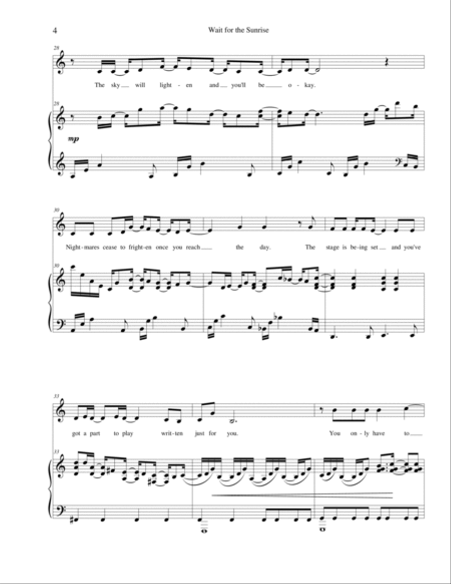 Wait for the Sunrise Wait for the Sunrise Voice scores gallery preview page 4