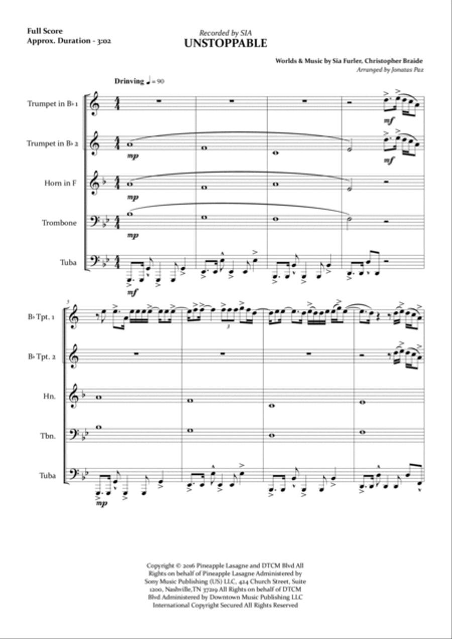 Unstoppable Brass Ensemble scores gallery preview page 3