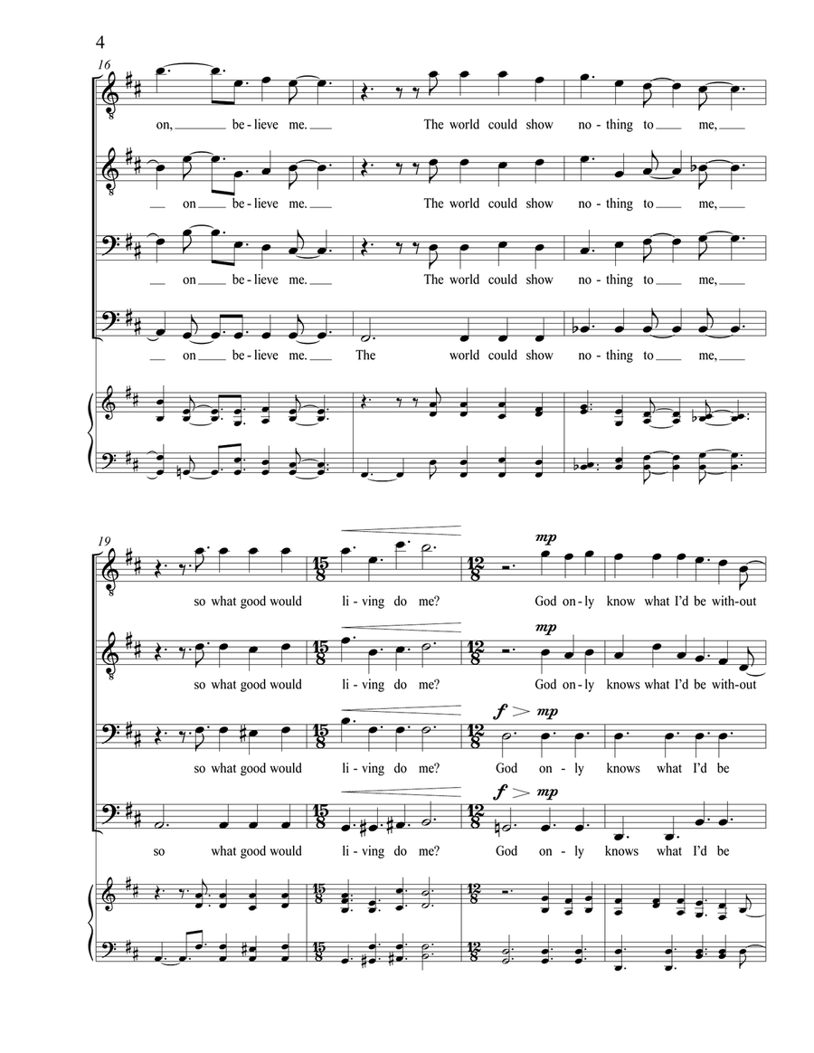 God Only Knows TTBB scores gallery preview page 4