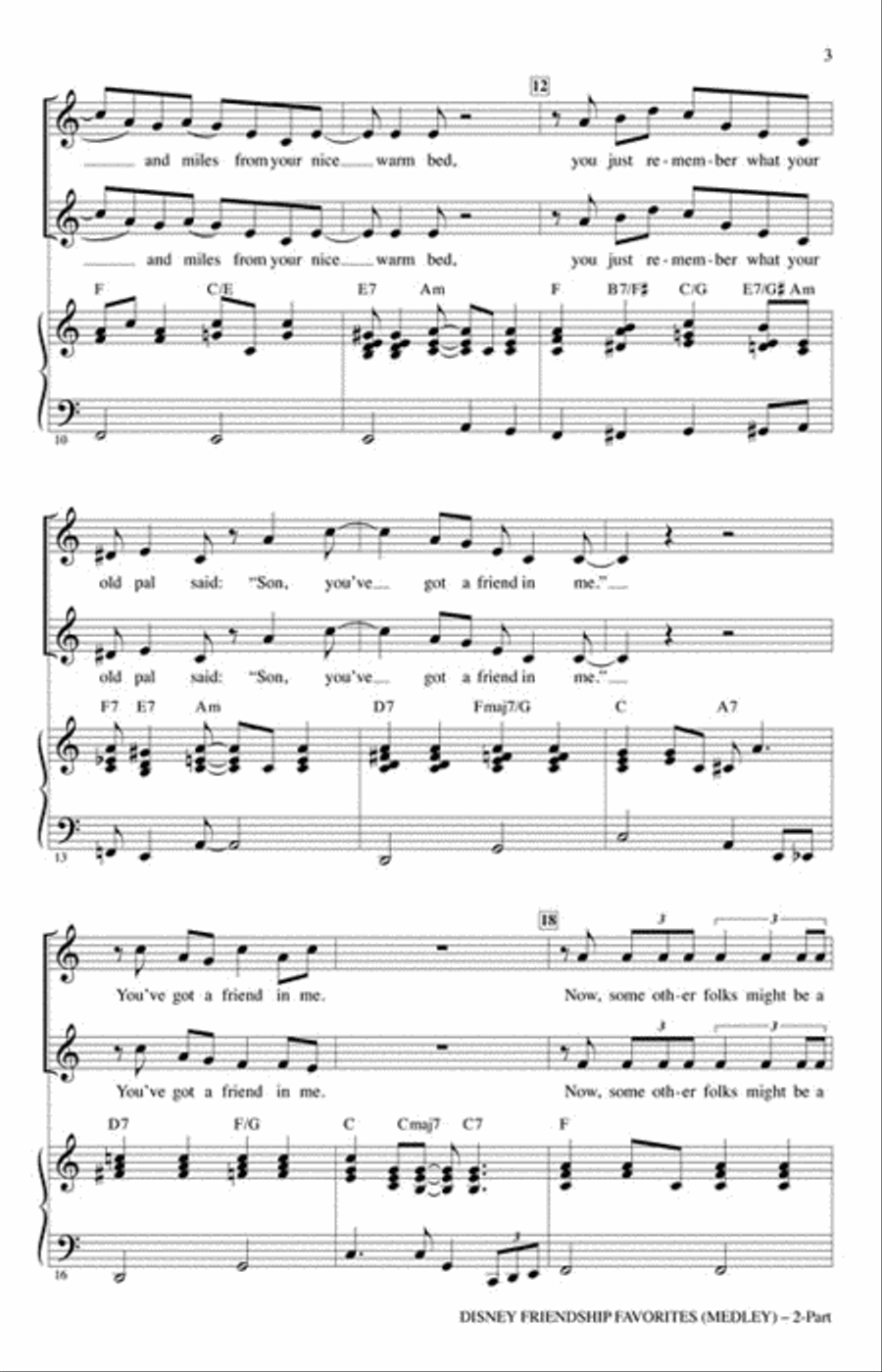 Disney Friendship Favorites 2-Part scores gallery preview page 3