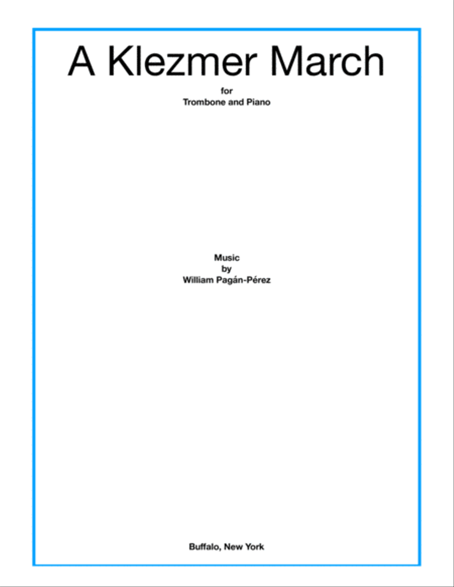 A Klezmer March for Trombone and Piano Piano scores gallery preview page 1