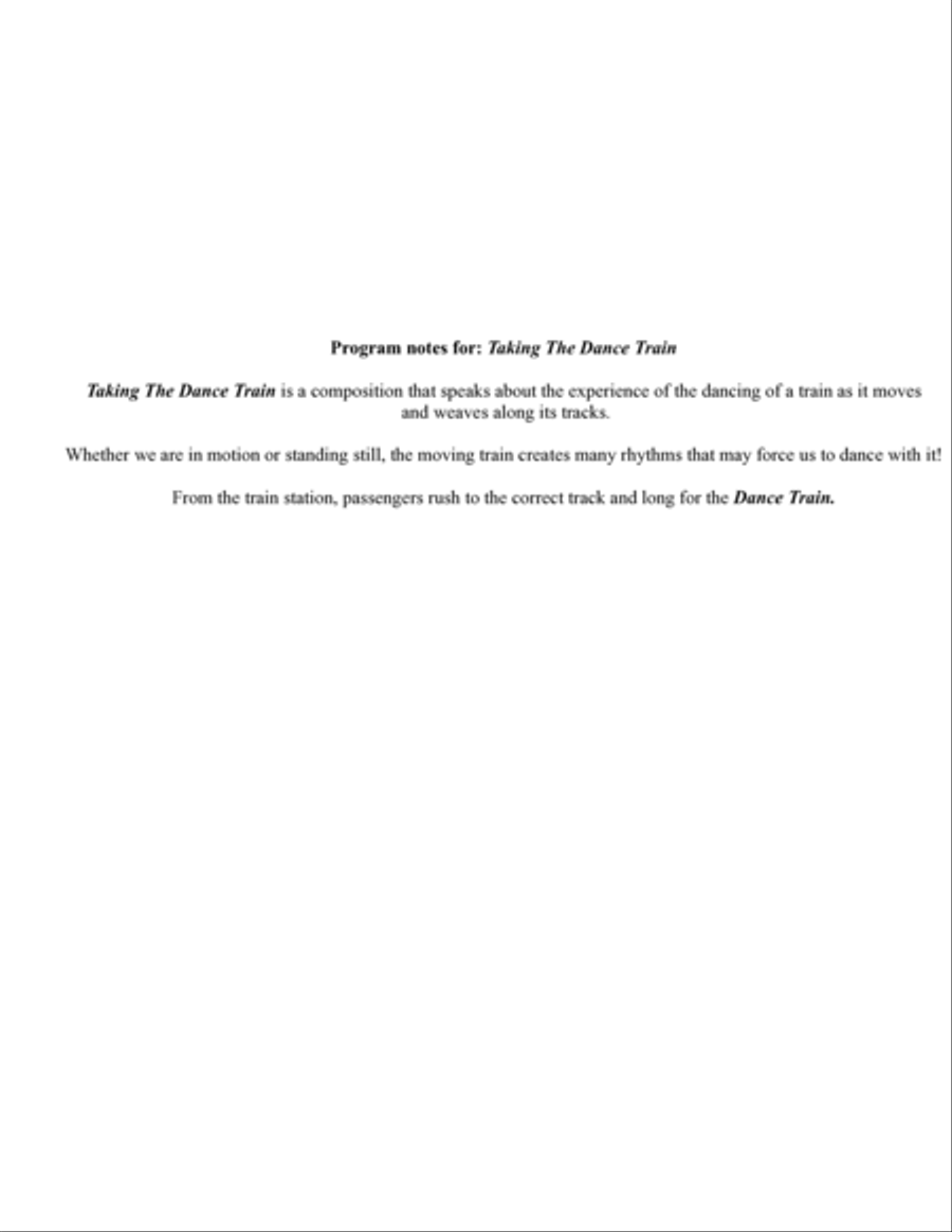Taking The Dance Train Chamber Music scores gallery preview page 3