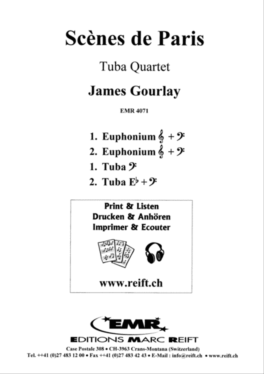 Scenes de Paris Tuba Quartet scores gallery preview page 2