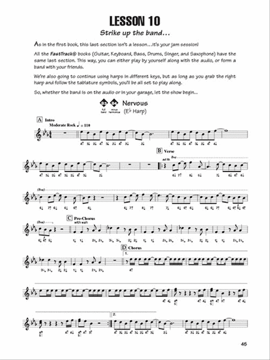 FastTrack Harmonica Method Book 2 Harmonica scores gallery preview page 4