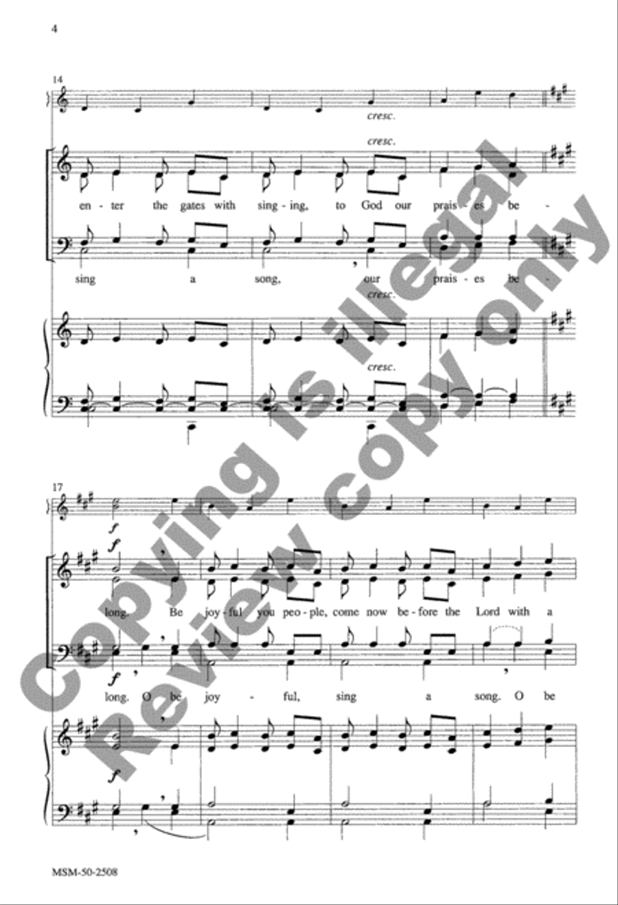 Jubilate Deo 4-Part scores gallery preview page 5
