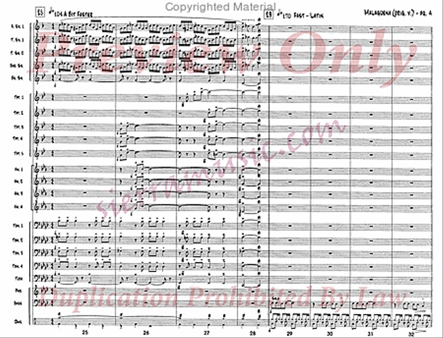 Malaguena Jazz Ensemble scores gallery preview page 5