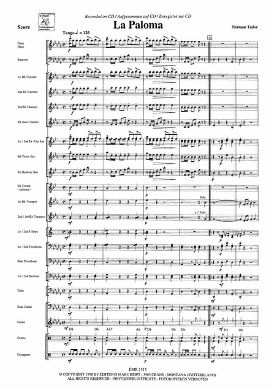 La Paloma Concert Band scores gallery preview page 4