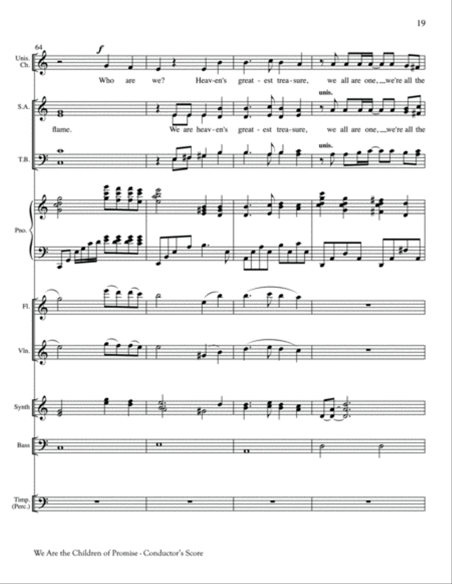We Are the Children of Promise Unison Choir scores gallery preview page 19