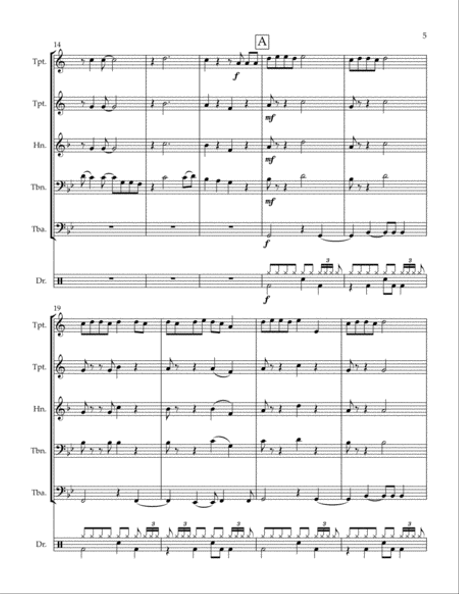 Old Town Road (remix) Small Ensemble scores gallery preview page 5