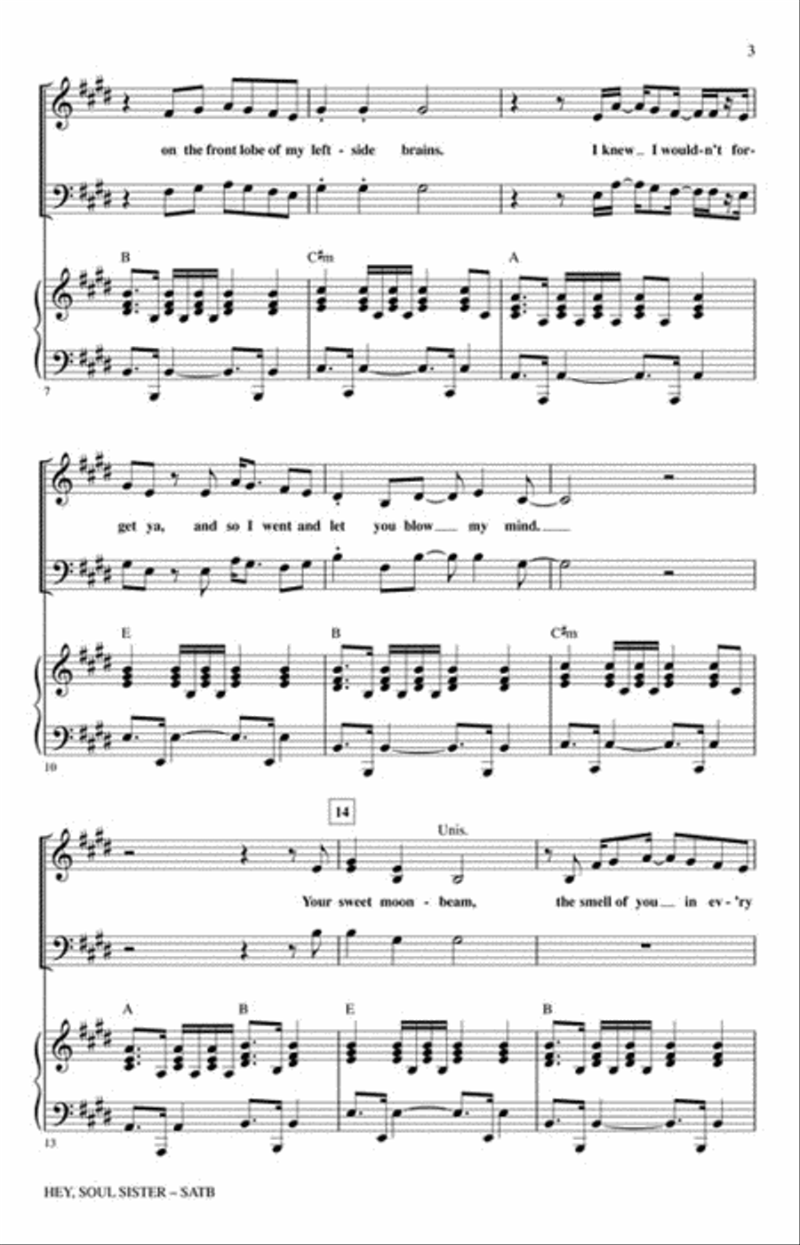 Hey, Soul Sister Choir scores gallery preview page 3