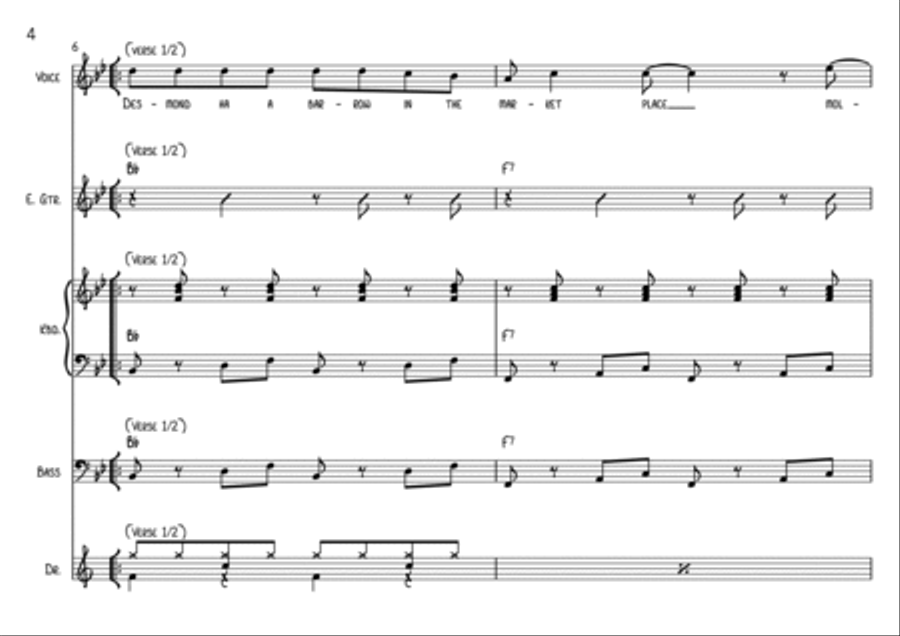 Ob-La-Di, Ob-La-Da Bass Guitar scores gallery preview page 4