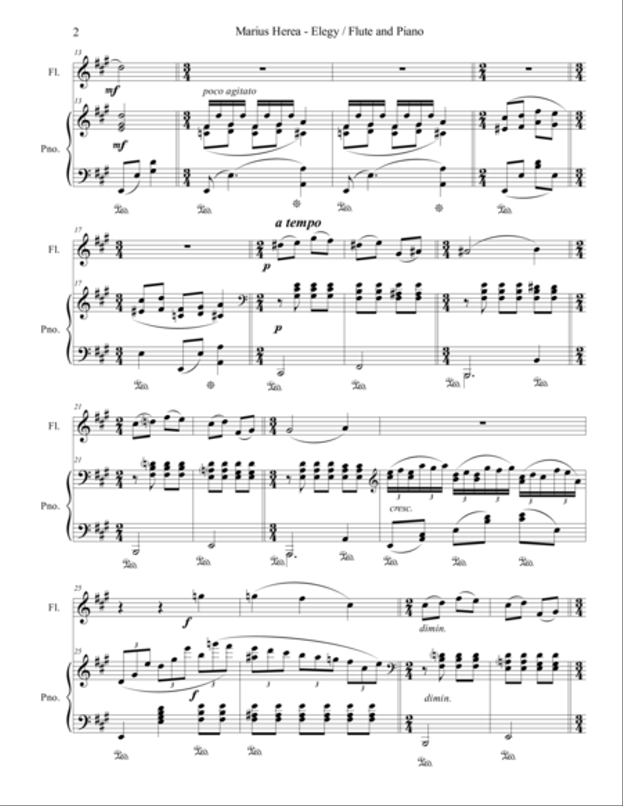 Elegy Flute Solo scores gallery preview page 2