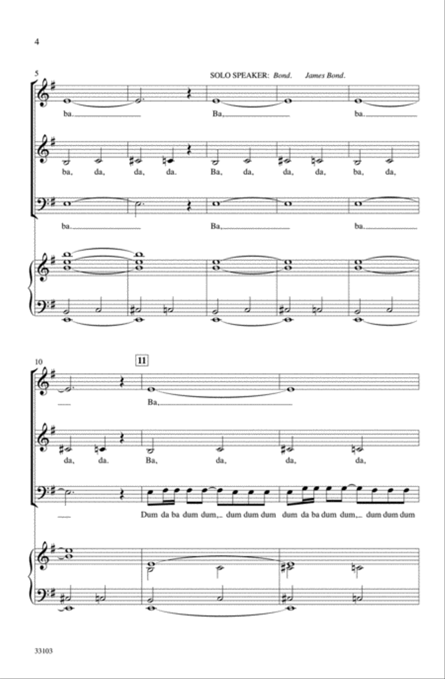 James Bond Theme 3-Part scores gallery preview page 3