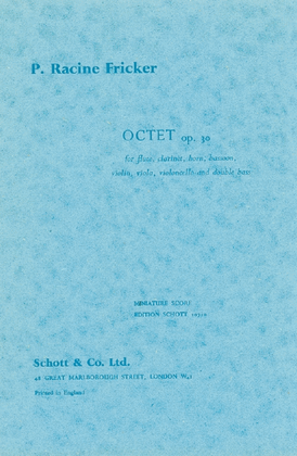 Octet Op.30 Study Score