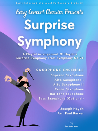 Book cover for Surprise Symphony (Saxophone Ensemble)
