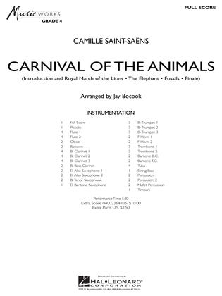 Book cover for Carnival of the Animals (arr. Jay Bocook) - Full Score