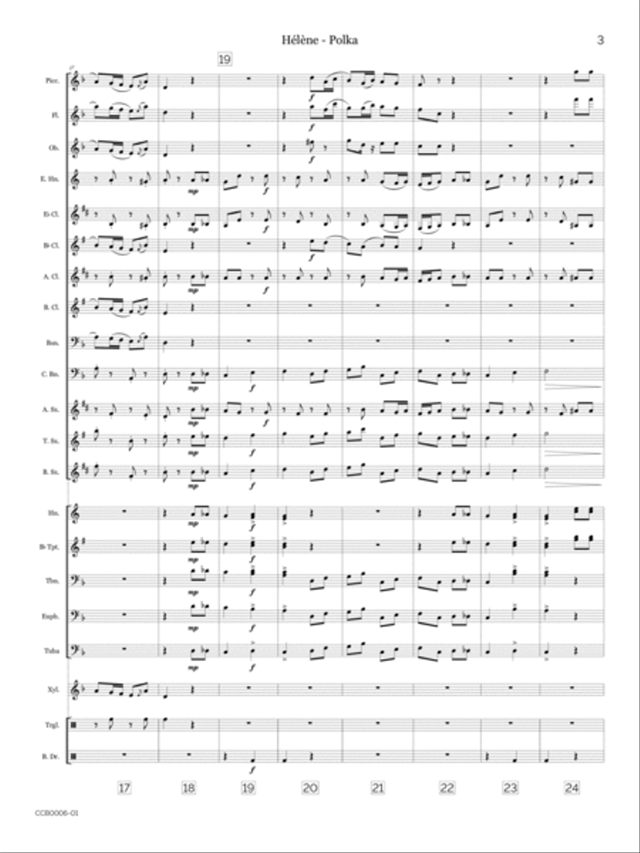 Hélène Polka Concert Band scores gallery preview page 6