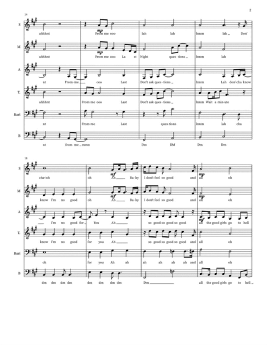 Goodbye A Cappella scores gallery preview page 2