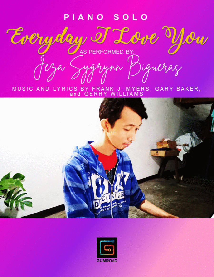 Every Day I Love You Piano Solo scores gallery preview page 1