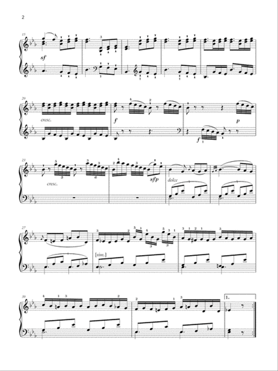 Bagatelle in E flat (Grade 7, list A2, from the ABRSM Piano Syllabus 2021 & 2022) Piano Method scores gallery preview page 2
