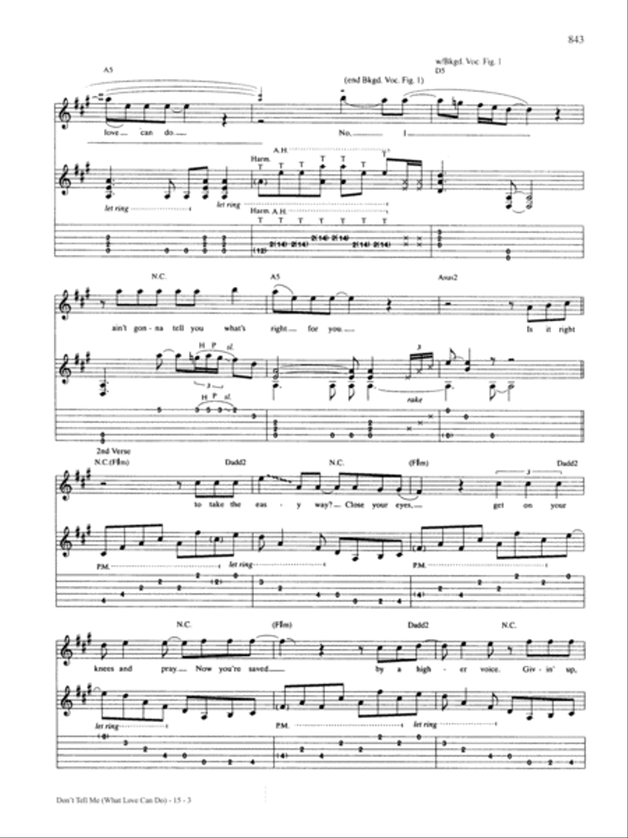 Don't Tell Me (What Love Can Do) Guitar Tablature scores gallery preview page 3