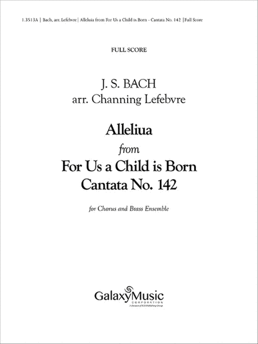 Alleliua from For Us a Child is Born (Additional Brass Ensemble Score) Choir scores gallery preview page 1