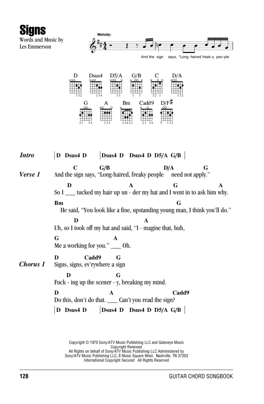 Signs Signs Acoustic Guitar scores gallery preview page 1