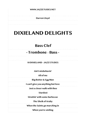 Book cover for Dixieland delights - 10 jazz etudes -Bass clef
