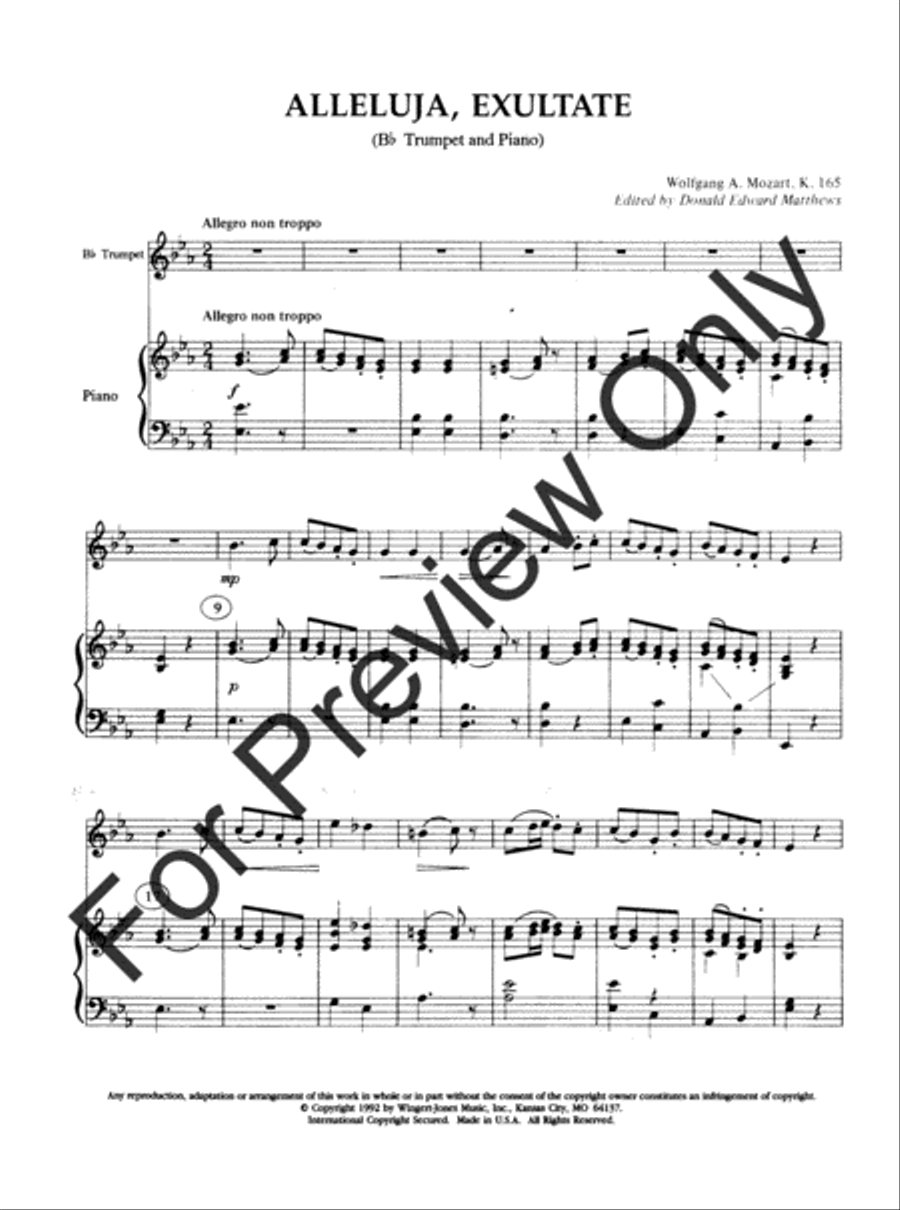 Alleluja Exultate Alleluja Exultate B-Flat Trumpet scores gallery preview page 4