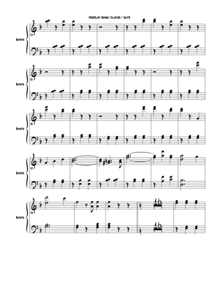 Meddley danse (score et 4 partitions