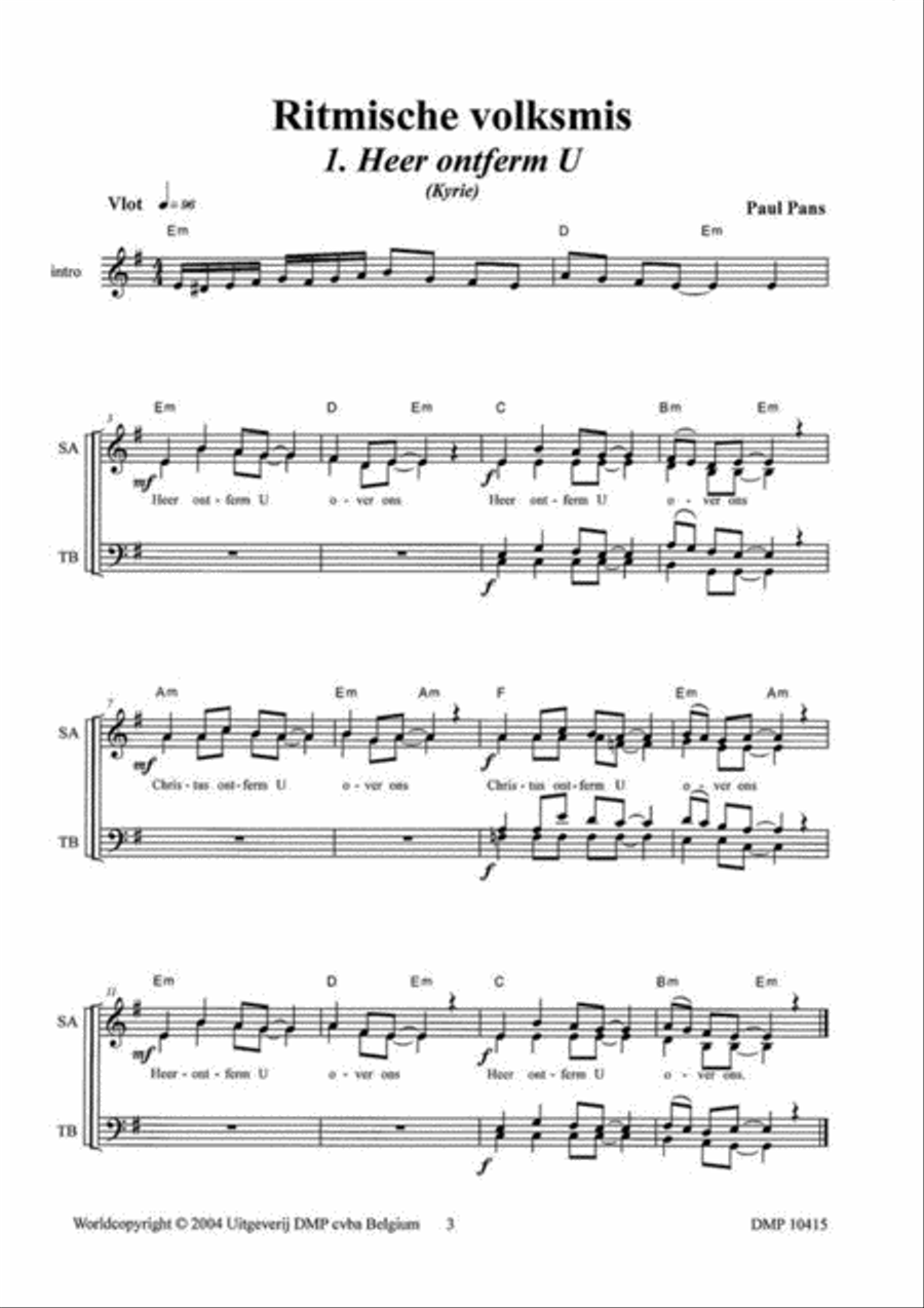 Ritmische Volksmis Ritmische Volksmis A Cappella scores gallery preview page 2