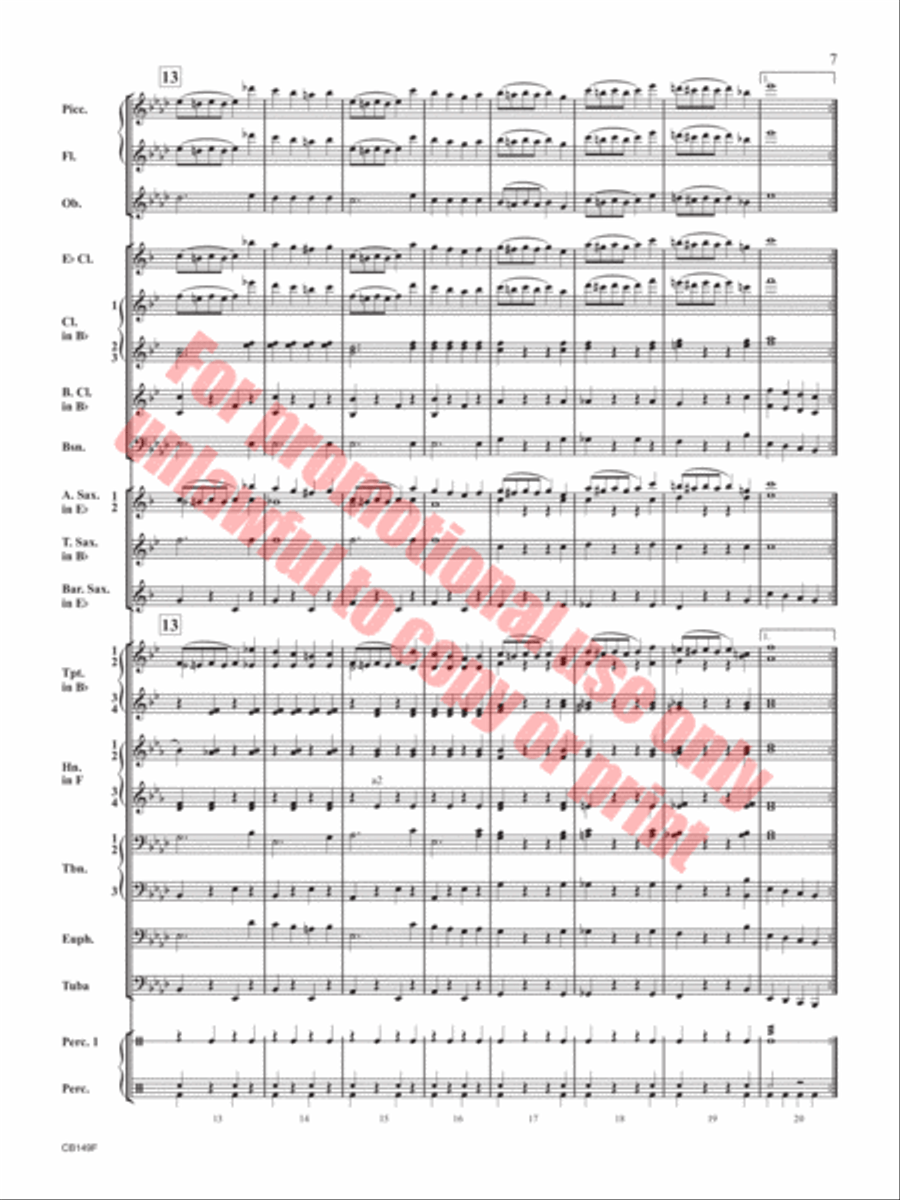 The Black Mask The Black Mask Concert Band scores gallery preview page 8