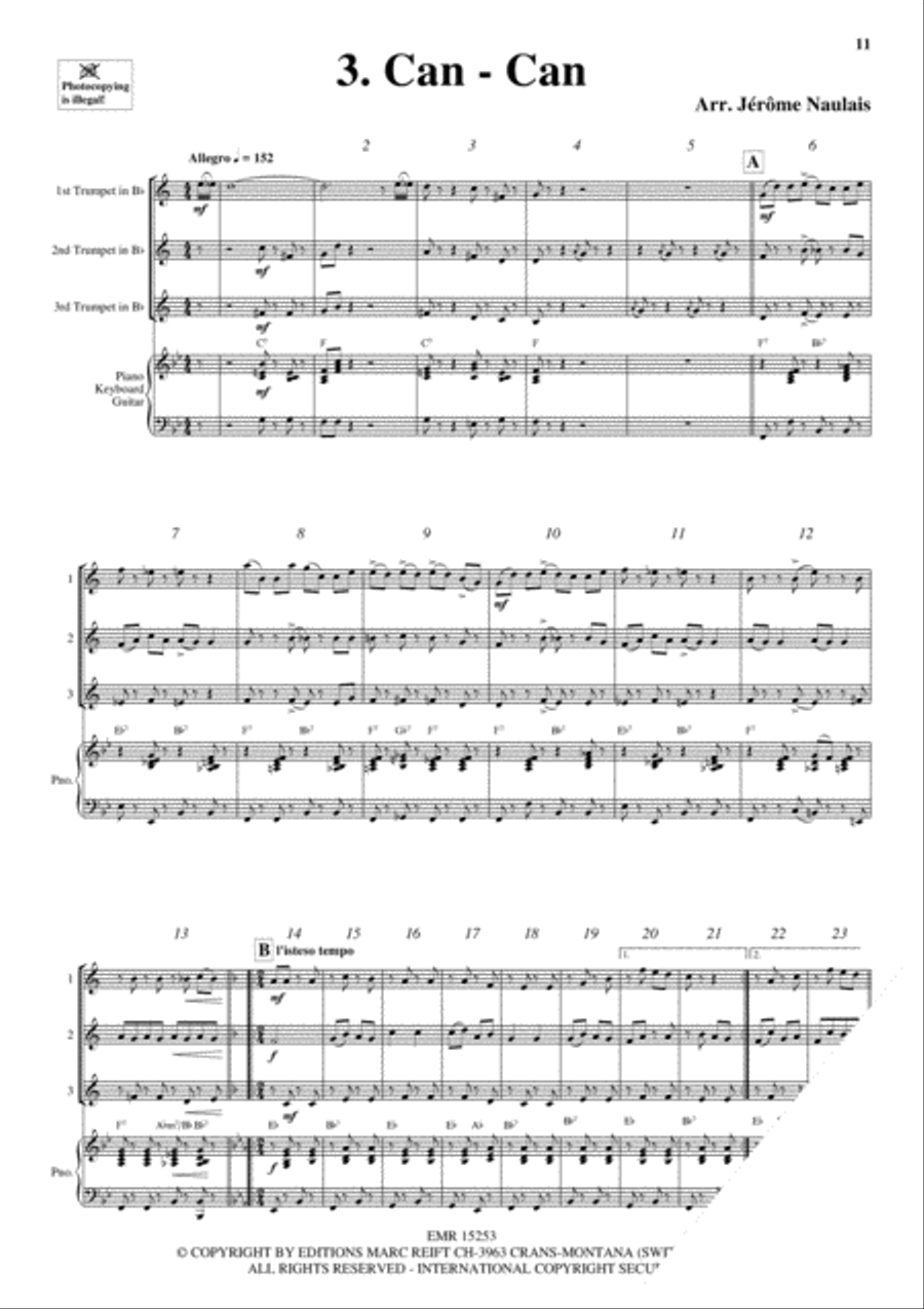 3 Trumpets & Piano Vol. 9 Trumpet Trio scores gallery preview page 5