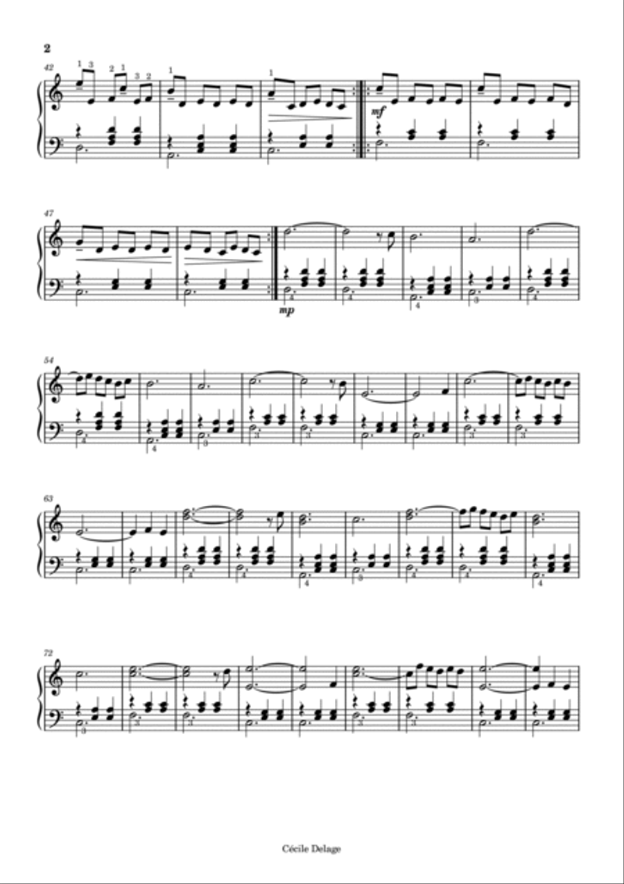 La Valse D'amelie La Valse D'amelie Celtic Harp scores gallery preview page 2