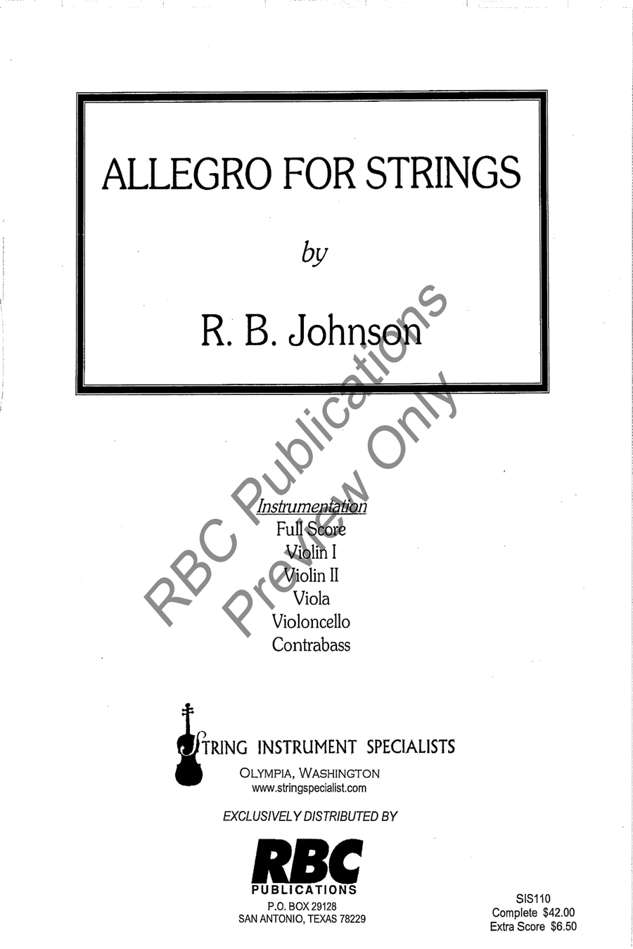 Allegro For Strings String Orchestra scores gallery preview page 2
