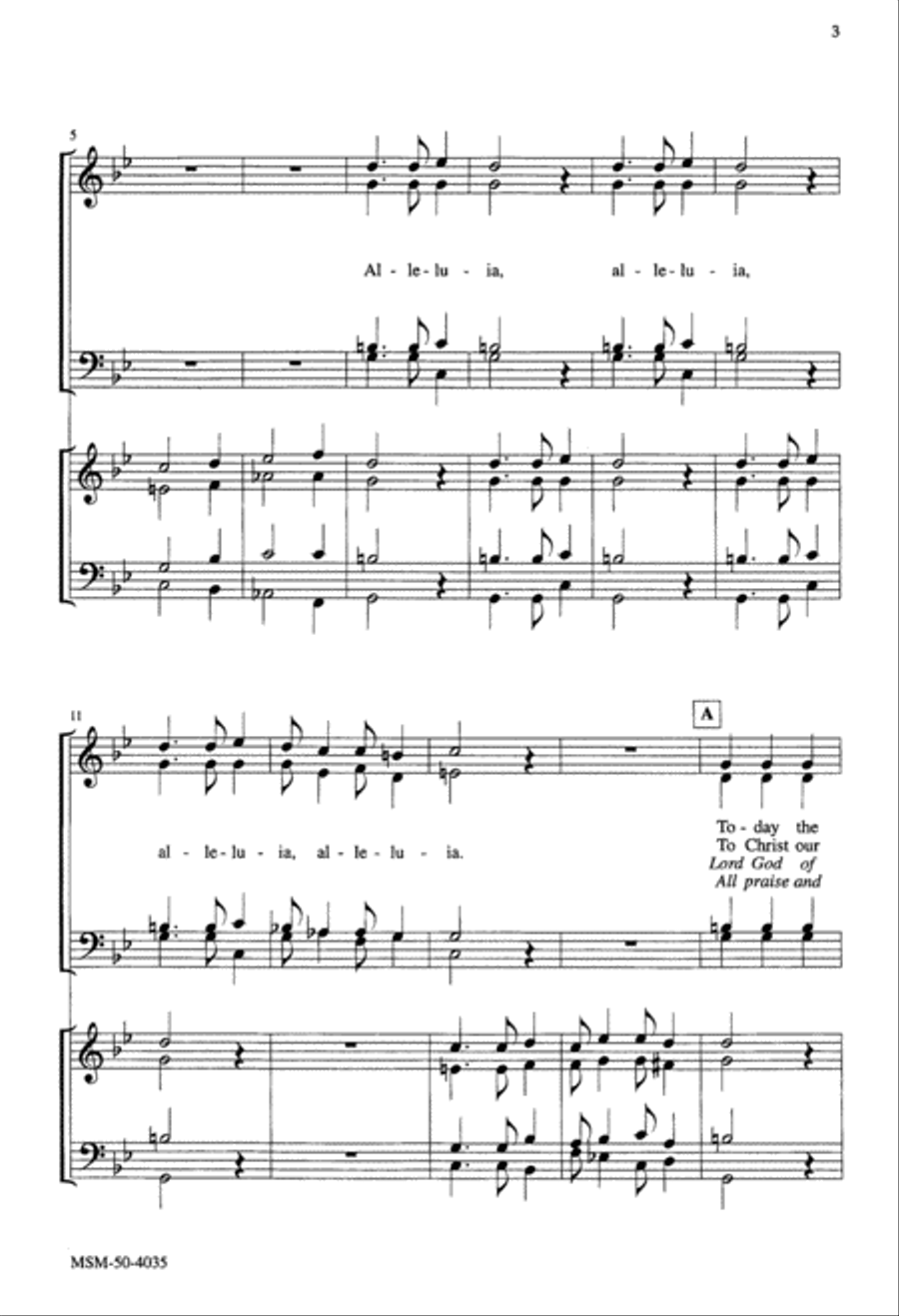 Christ Is Arisen, Let Us Sing Let All the Nations Praise the Lord 4-Part scores gallery preview page 3