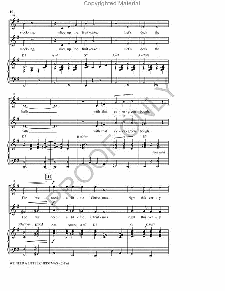 We Need a Little Christmas 2-Part scores gallery preview page 10