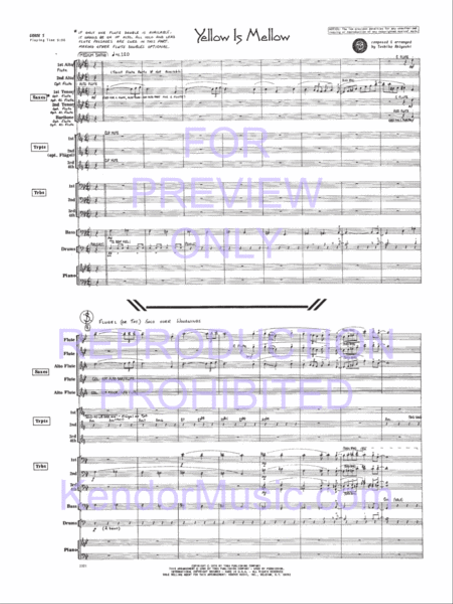 Yellow Is Mellow Yellow Is Mellow Jazz Ensemble scores gallery preview page 2