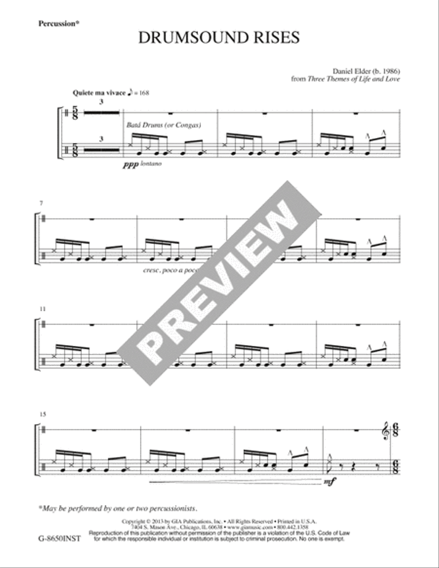 Drumsound Rises - Instrument edition Percussion scores gallery preview page 2