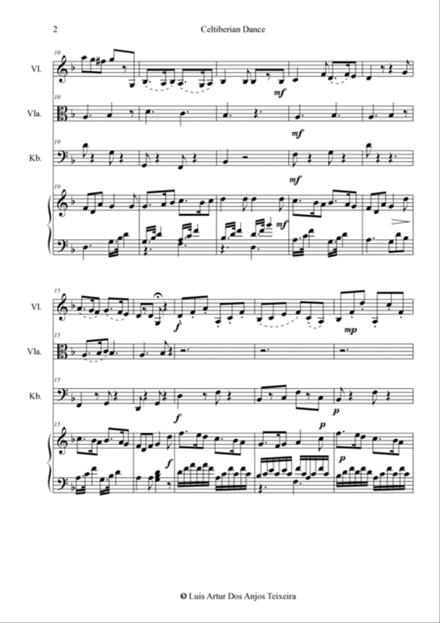Celtiberian Dance for Harp and Strings String Orchestra scores gallery preview page 4