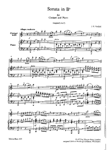 Sonata in B flat major
