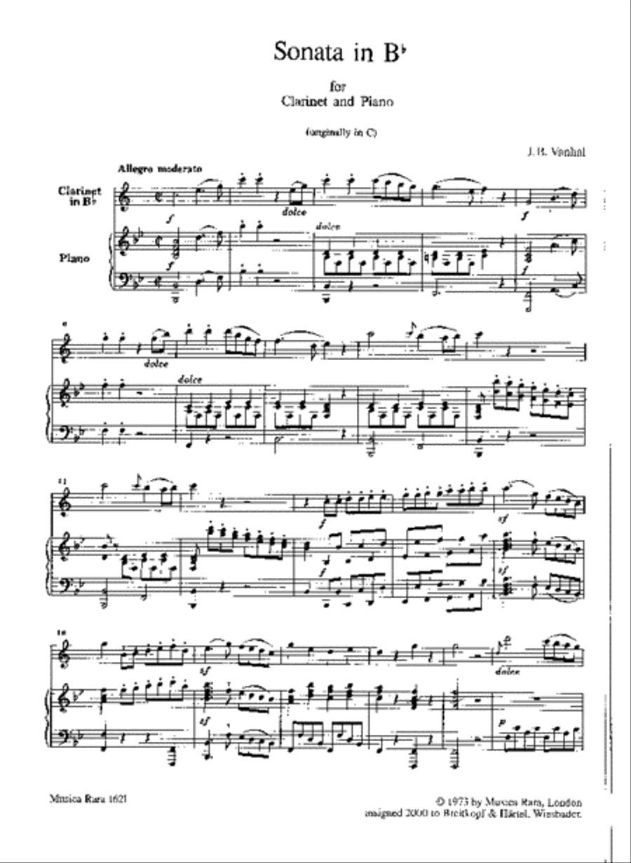 Sonata in B flat major Sonata in B flat major Clarinet Solo scores gallery preview page 2