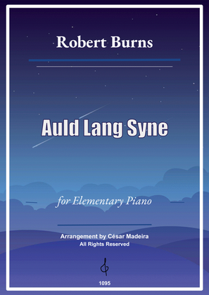 Book cover for Auld Lang Syne - Elementary Piano - W/Chords (Full Score)