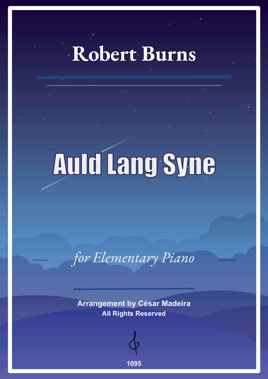 Book cover for Auld Lang Syne - Elementary Piano - W/Chords (Full Score)