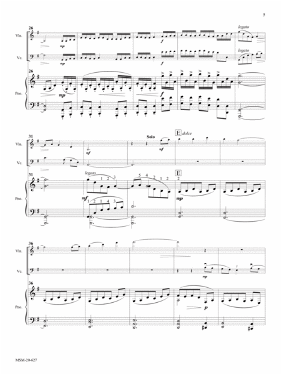 Immortal, Invisible, God Only Wise Piano Trio scores gallery preview page 4