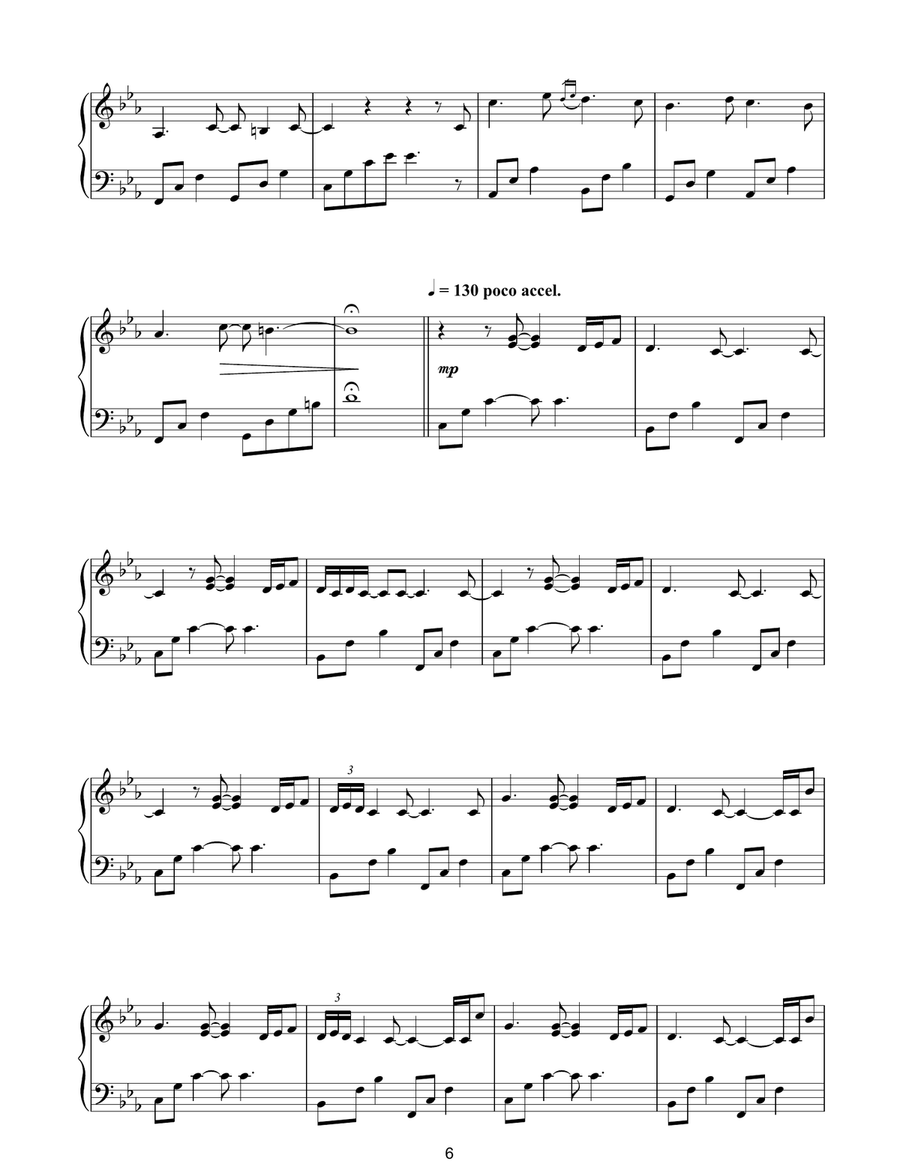Ora Piano Solo scores gallery preview page 6