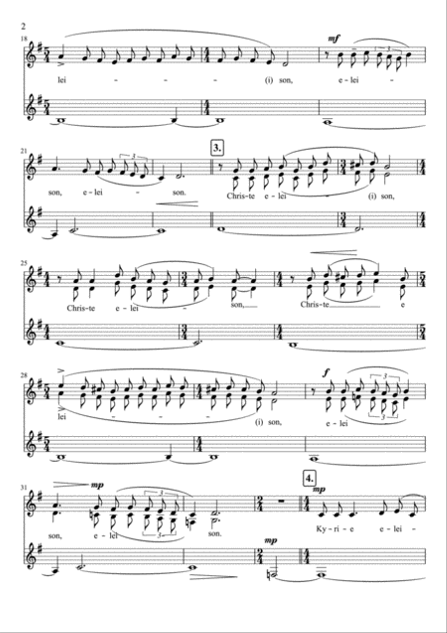 Missa Brevis (female choir) SSA scores gallery preview page 4